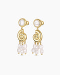 Reese Pearl Nautilus Earrings