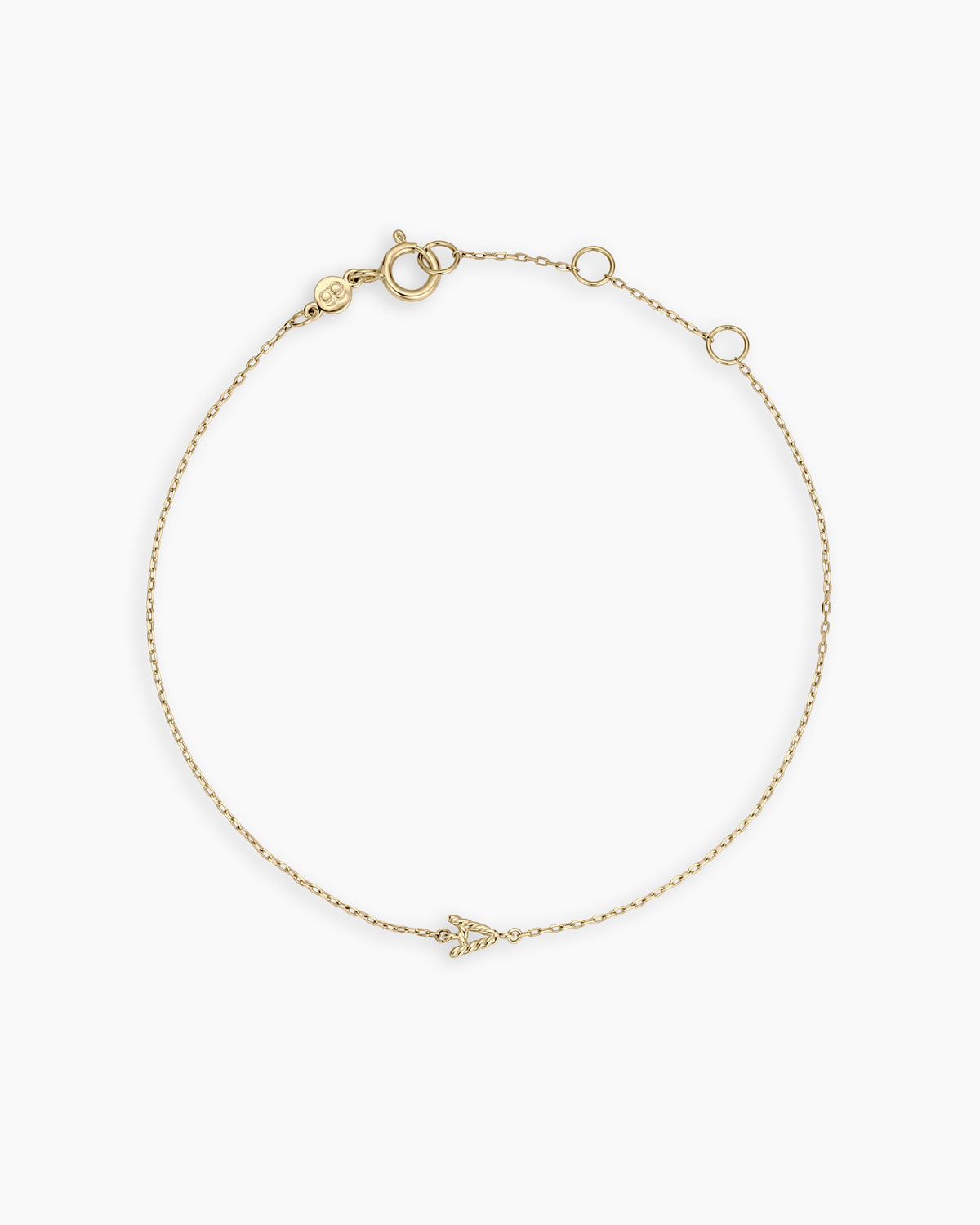 14K Gold Crew Alphabet Bracelet