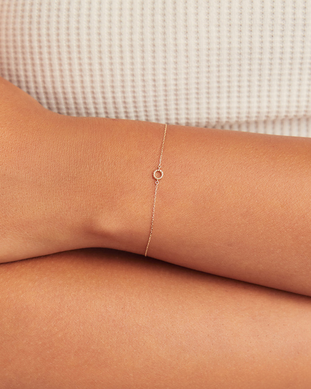 14K Gold Crew Alphabet Bracelet