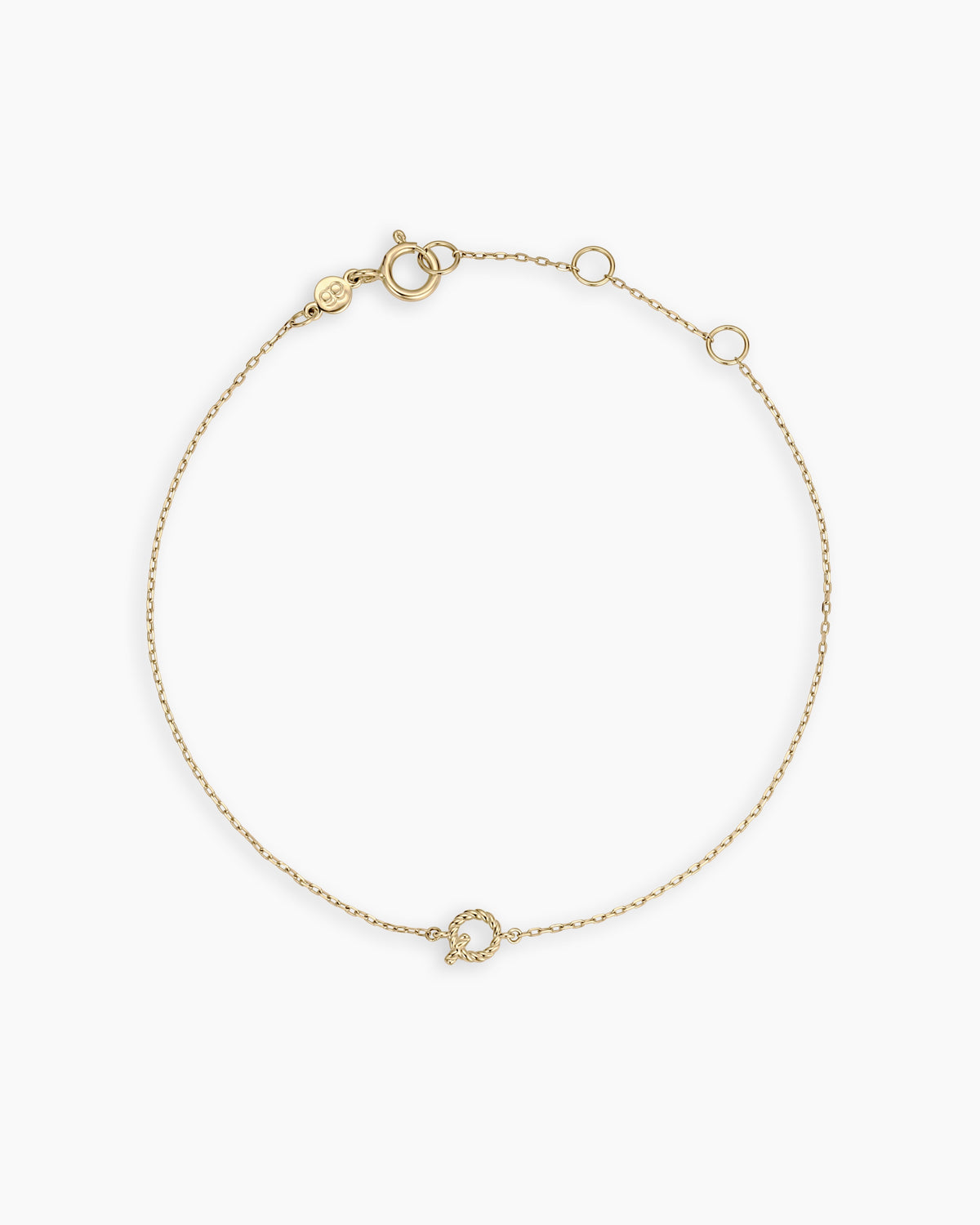 14K Gold Crew Alphabet Bracelet