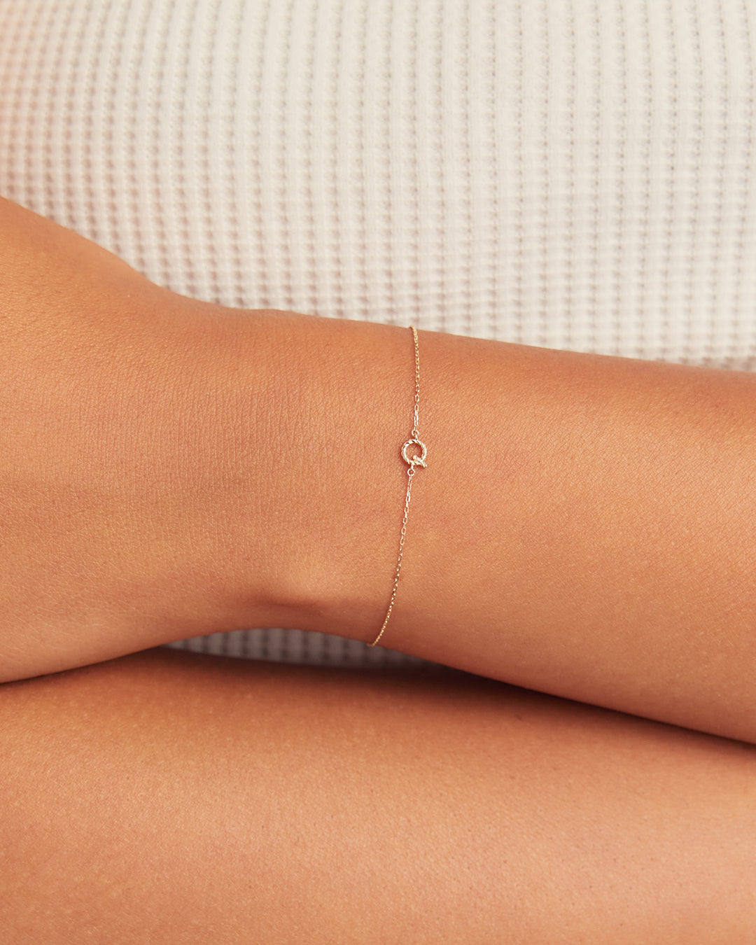 14K Gold Crew Alphabet Bracelet