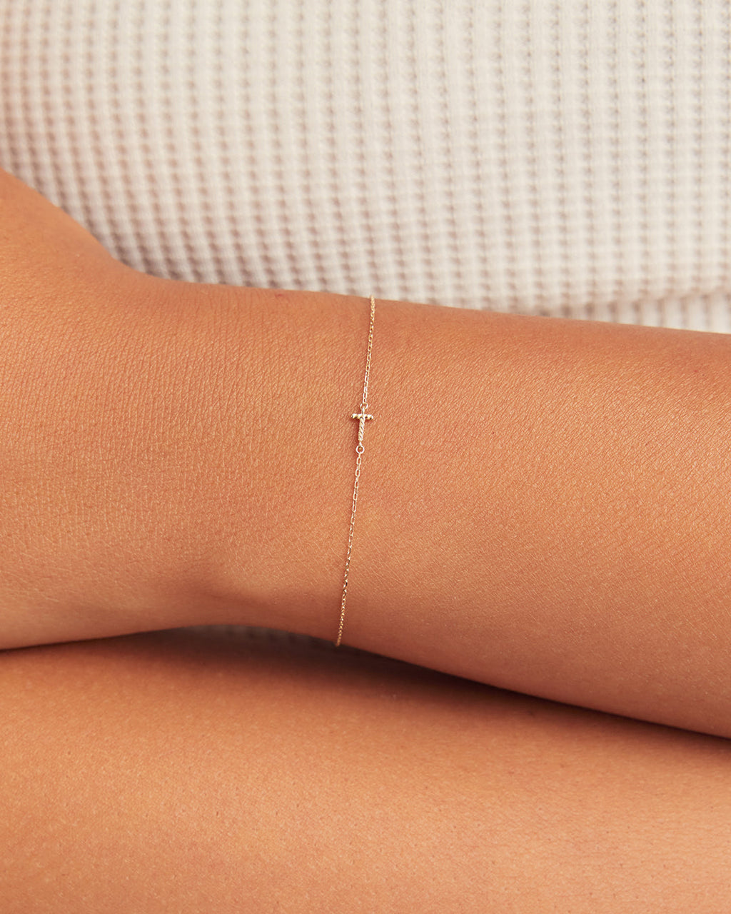 14K Gold Crew Alphabet Bracelet