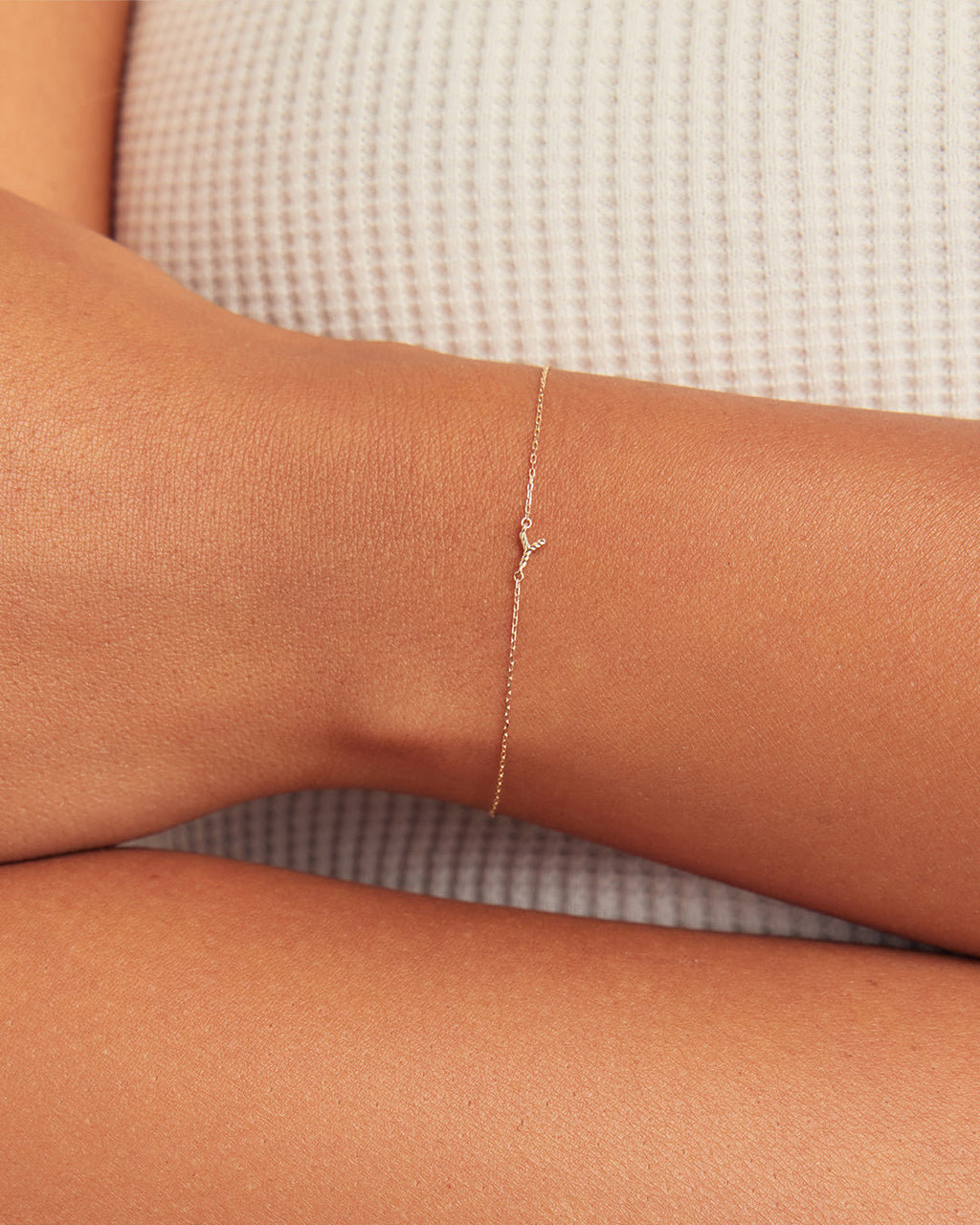 14K Gold Crew Alphabet Bracelet