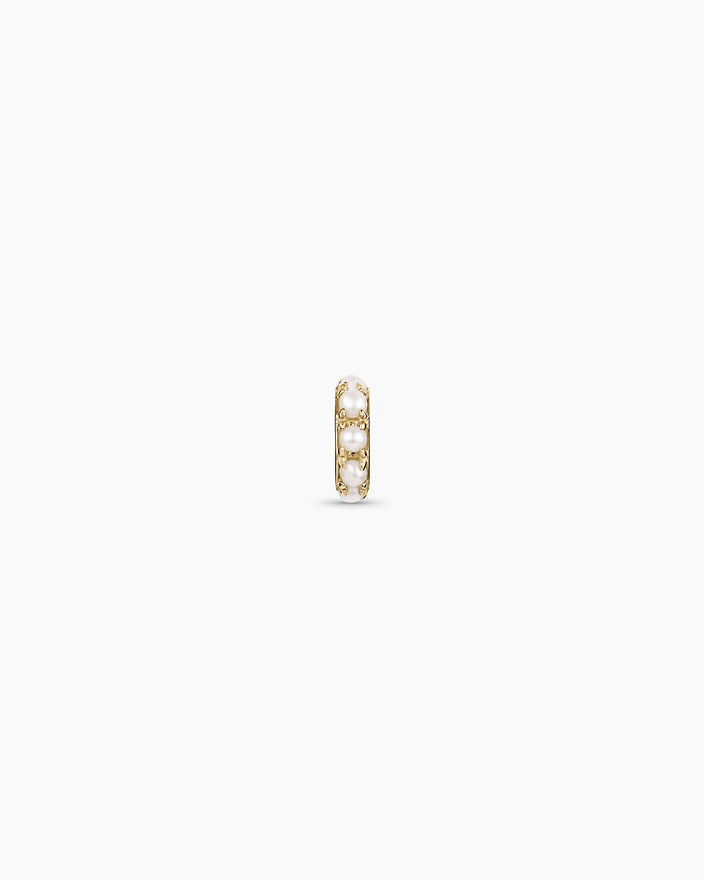 14K Gold Pearl Halo Charm