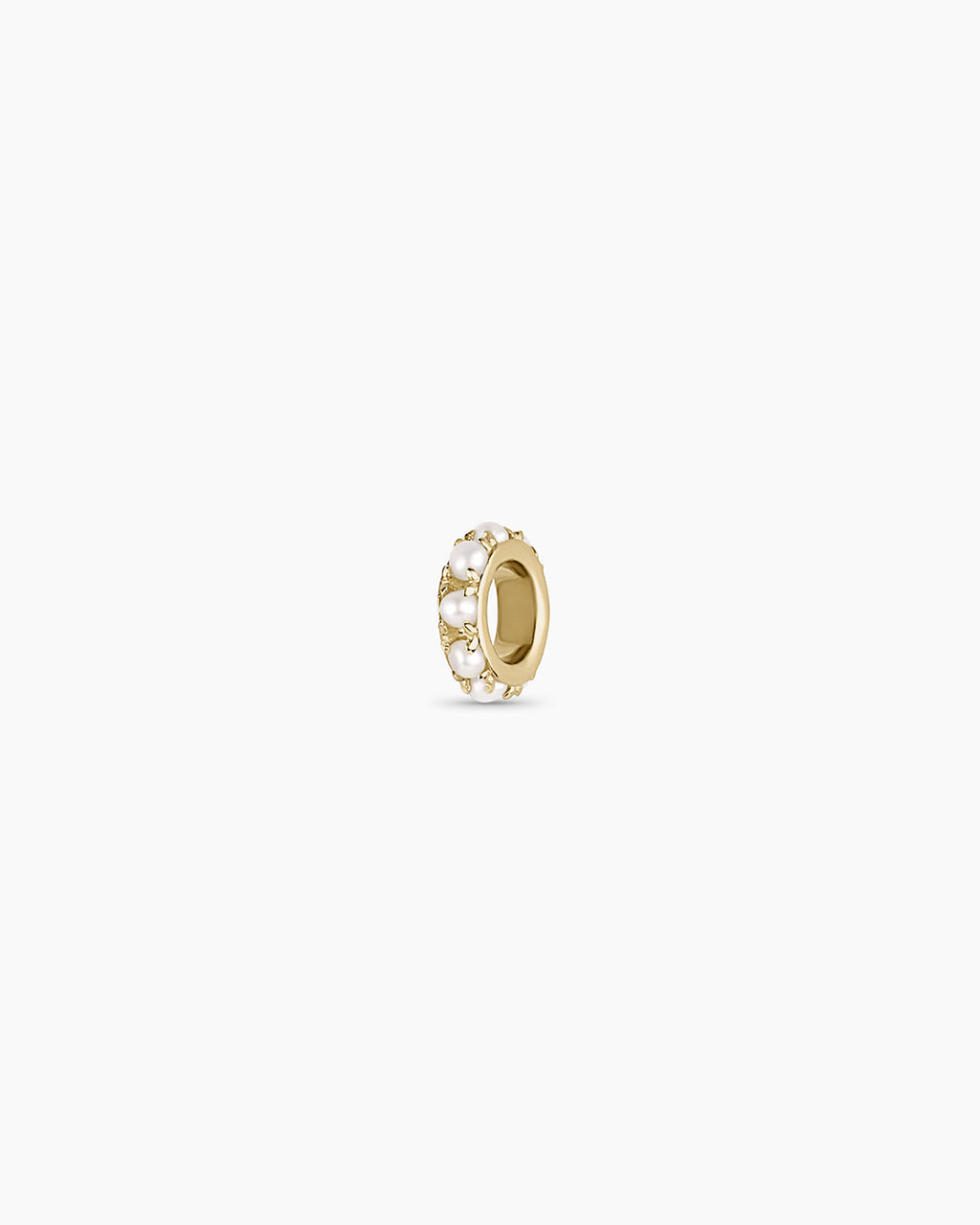 14K Gold Pearl Halo Charm