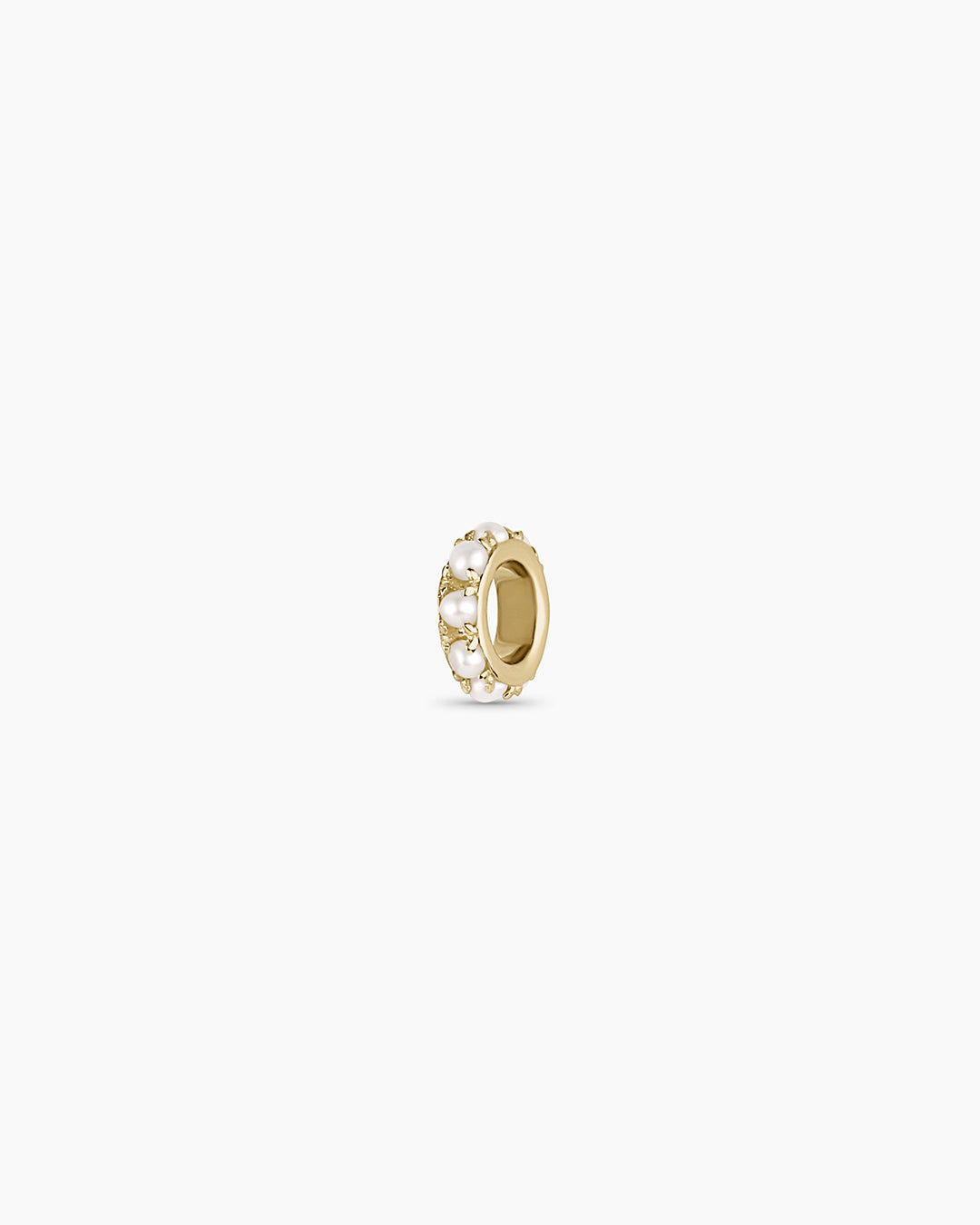 14K Gold Pearl Halo Charm
