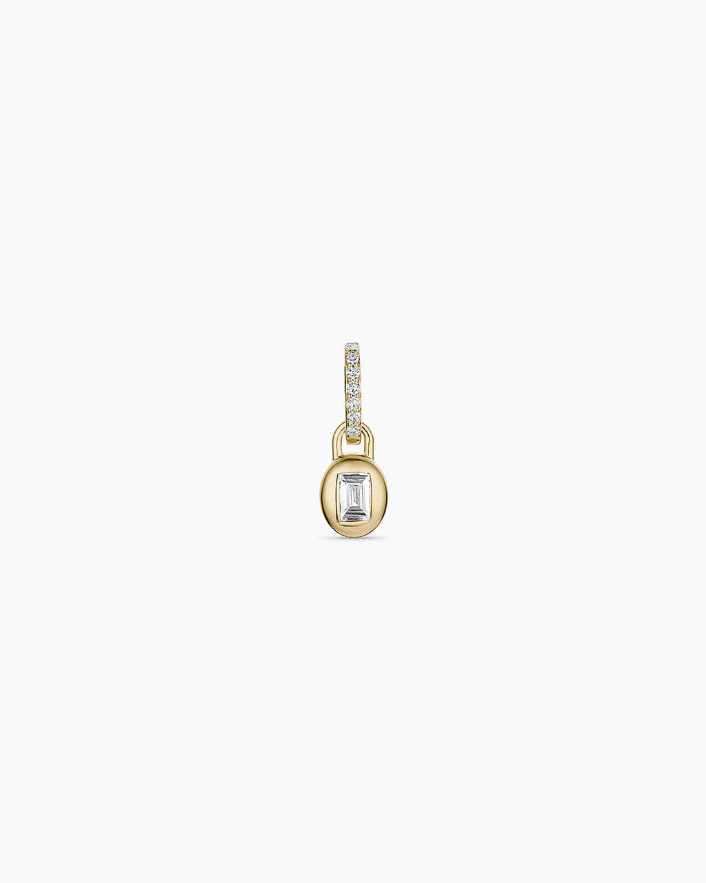 14K Lab Grown Diamond Petite Oval Charm