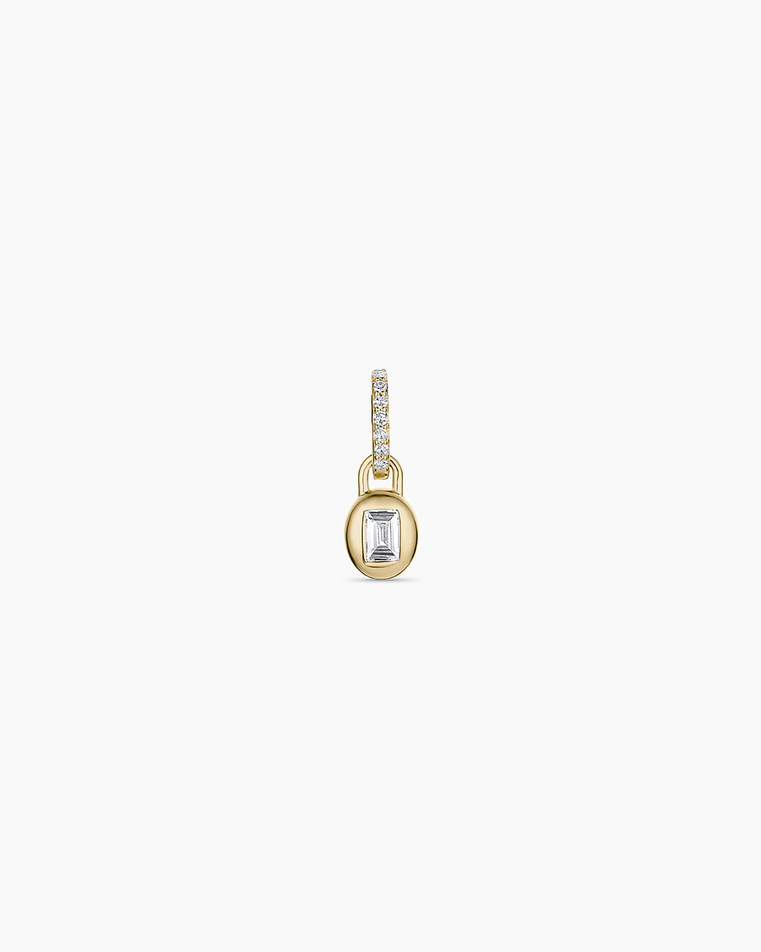 14K Lab Grown Diamond Petite Oval Charm