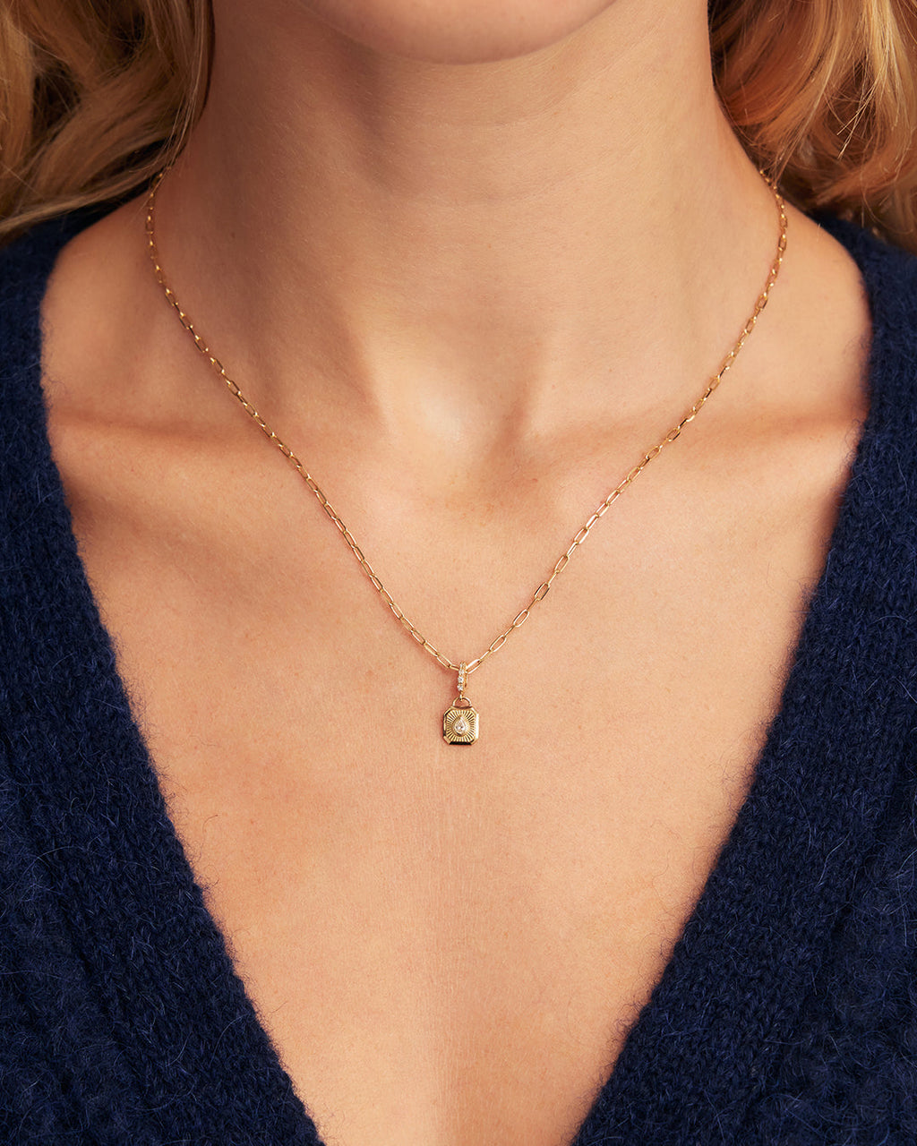 14K Lab Grown Diamond Burst Charm