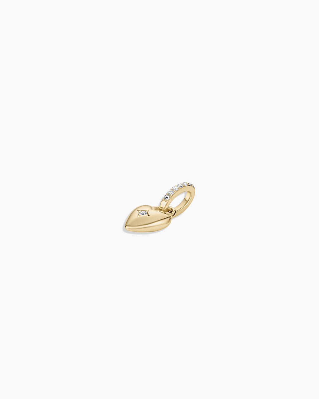 14K Diamond Petite Heart Charm