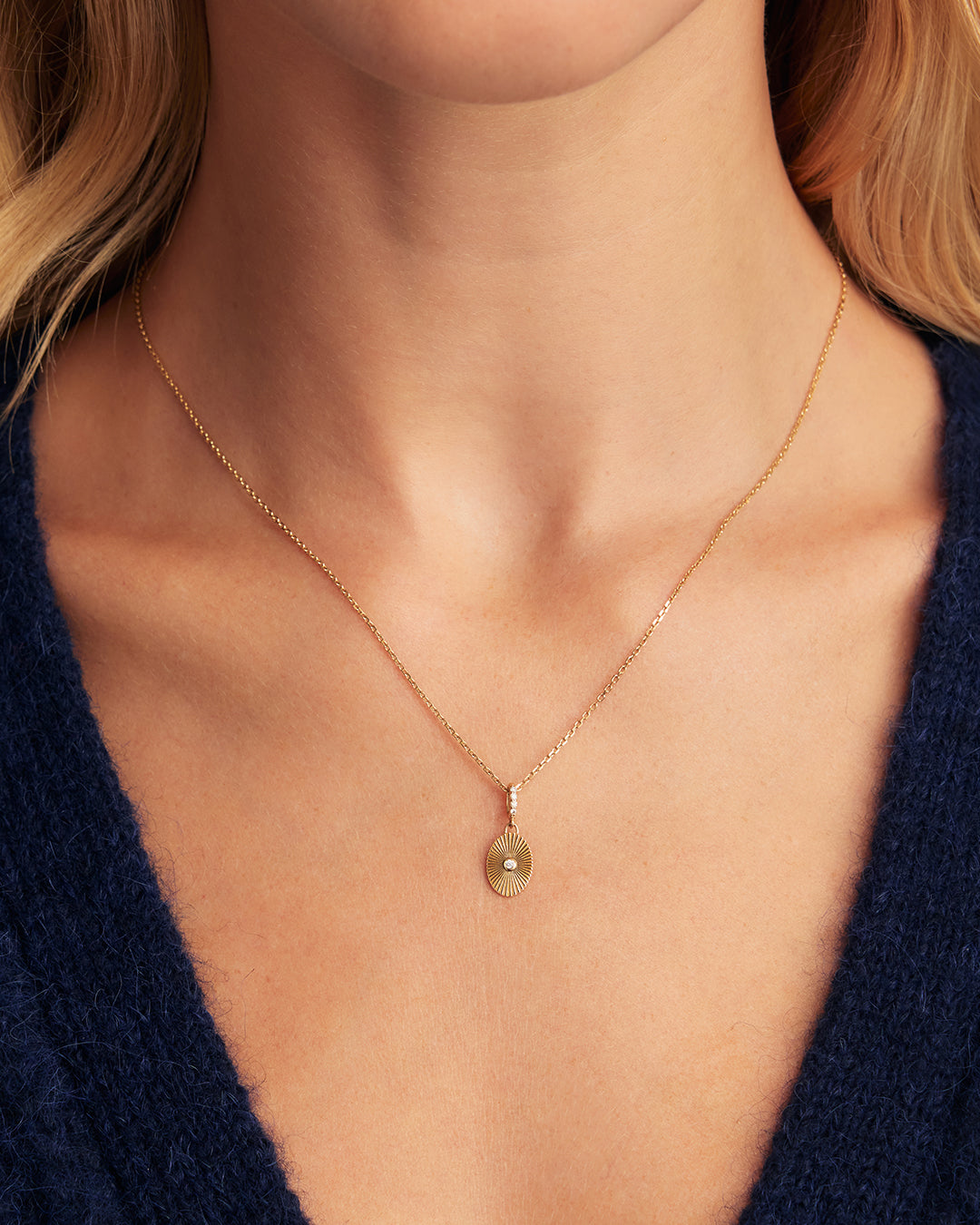 14K Diamond Golden Hour Charm