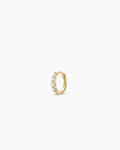 14K Elle Diamond Row Single Huggie